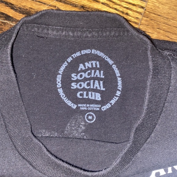 Anti Social Social Club Graphic Tee , Fits Small - Picture 4 of 4